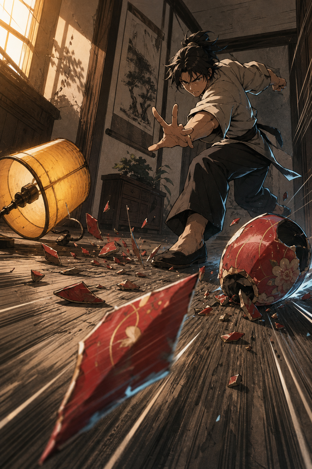 Kinetic martial action continuity — Pet Remembers Absence Pressure Beat