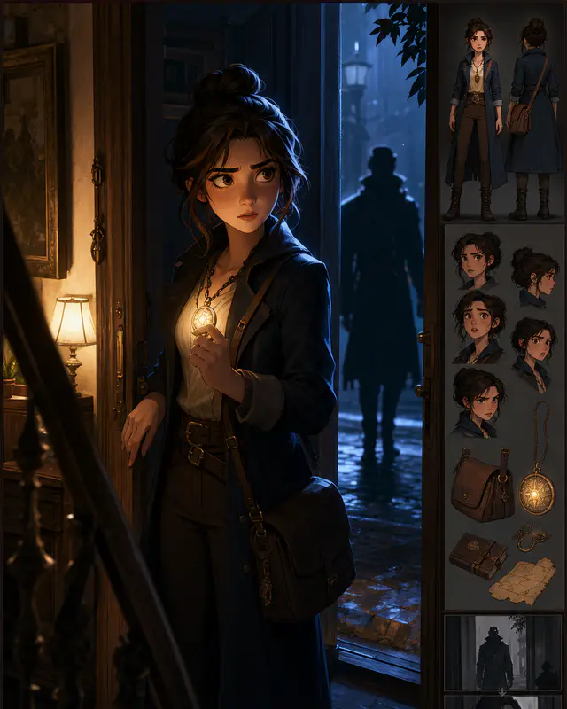 Dual-reference cast storyboard handoff — Hero Clue