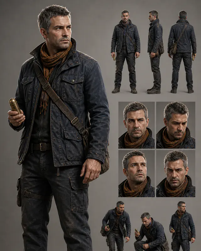 Wardrobe continuity handoff board — Character Archive