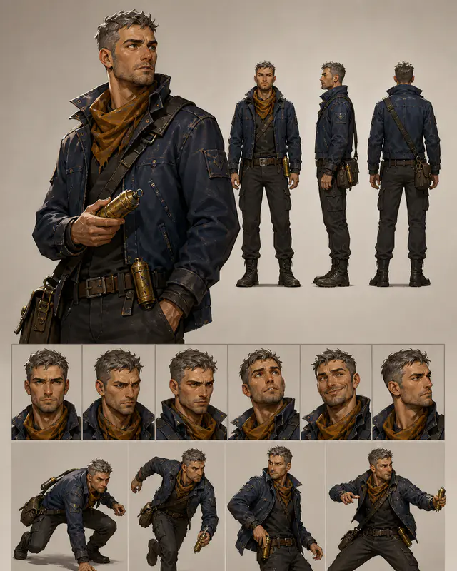 Character-sheet video continuity board — Character Archive